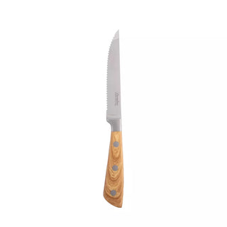CAVALIER Serrated Steak Knife Oak - Set of 6