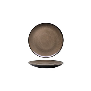 Luzerne Rustic Chestnut Round Coupe Plate