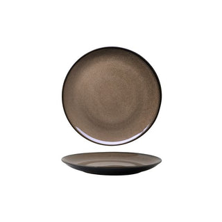 Luzerne Rustic Chestnut Round Coupe Plate