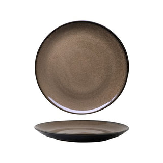 Luzerne Rustic Chestnut Round Coupe Plate