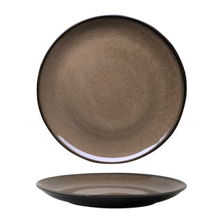 Luzerne Rustic Chestnut Round Coupe Plate