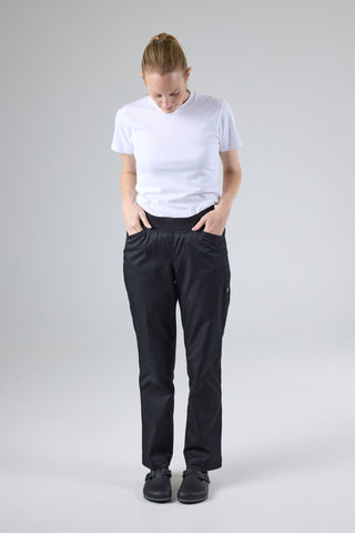 Lightweight Slim Women's Chef Pants Black