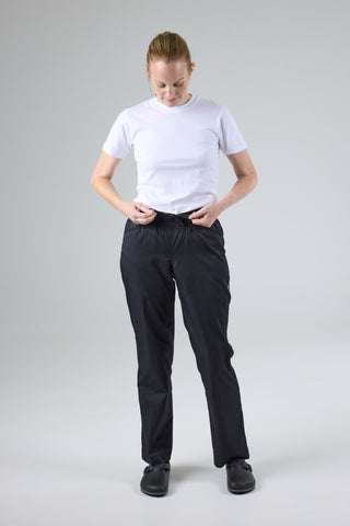 Lightweight Slim Women's Chef Pants Black