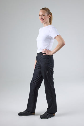 Lightweight Slim Women's Chef Pants Black
