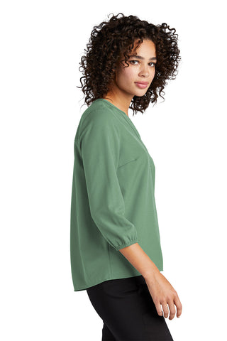 Mercer+Mettle Women's Stretch Crepe 3/4-Sleeve Blouse MM2011